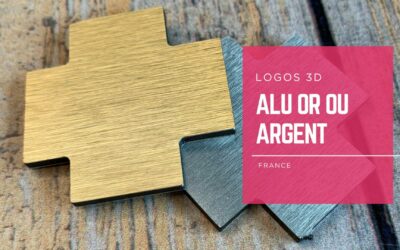 Les lettres et Logos 3D en aluminium brossé or ou argent : le haut de gamme à l’état pur